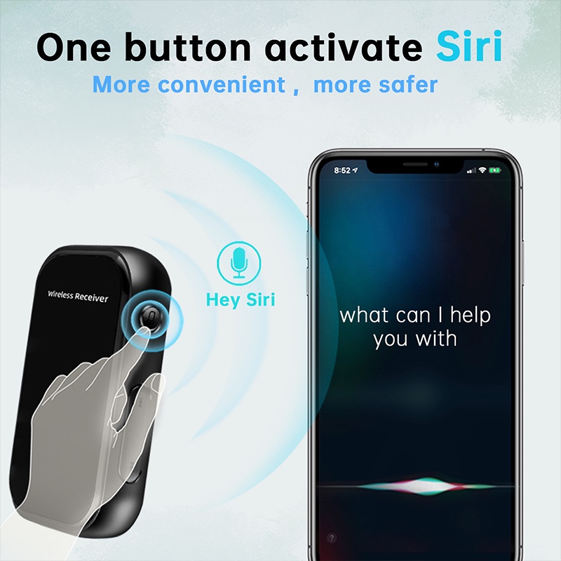 Car Aux Bluetooth Receiver Bluetooth 5.0 300mah 10h Playtime Dsp A2dp Cvc Hands Free Calling Auto Reconnect Voice Control Wireless Audio Receiver Wq16831780 Widq.com