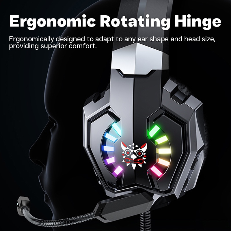 Noise Cancelling Gaming Headset Rgb Lights 50mm Hi Fi Drivers Virtual Surround Sound Omnidirectional Mic Ergonomic Fit Gaming Headphones Wq16831747 Widq.com