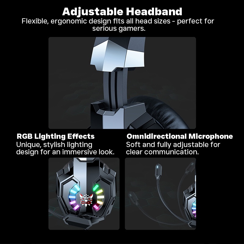 Noise Cancelling Gaming Headset Rgb Lights 50mm Hi Fi Drivers Virtual Surround Sound Omnidirectional Mic Ergonomic Fit Gaming Headphones Wq16831747 Widq.com