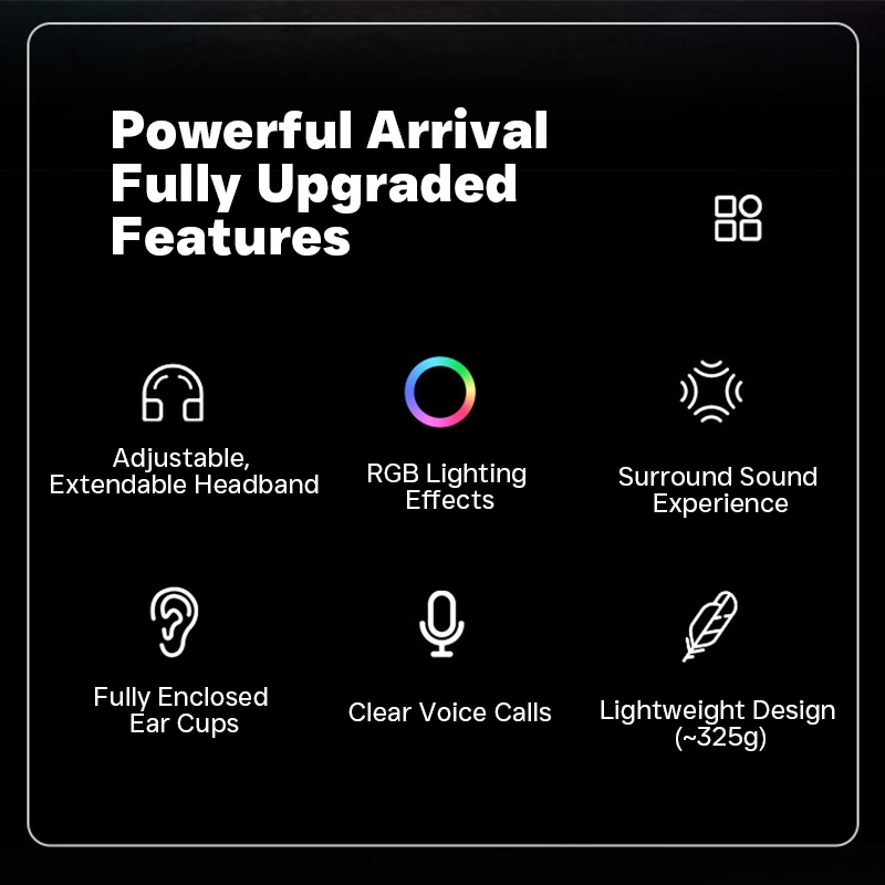 Noise Cancelling Gaming Headset Rgb Lights 50mm Hi Fi Drivers Virtual Surround Sound Omnidirectional Mic Ergonomic Fit Gaming Headphones Wq16831747 Widq.com