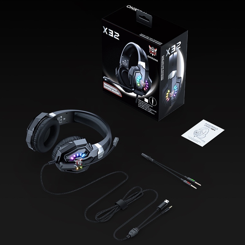 Noise Cancelling Gaming Headset Rgb Lights 50mm Hi Fi Drivers Virtual Surround Sound Omnidirectional Mic Ergonomic Fit Gaming Headphones Wq16831747 Widq.com