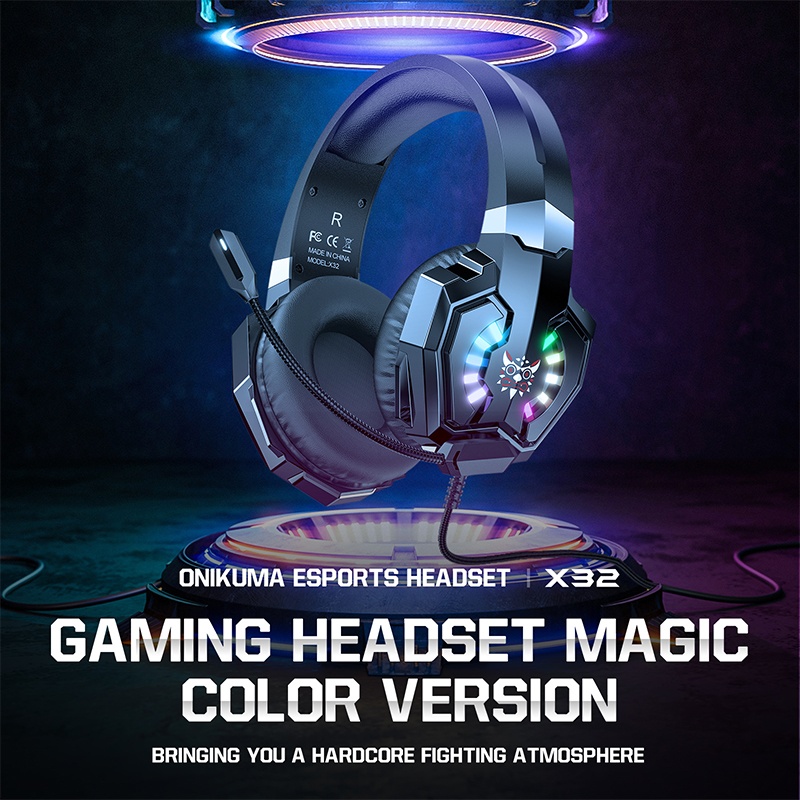 Noise Cancelling Gaming Headset Rgb Lights 50mm Hi Fi Drivers Virtual Surround Sound Omnidirectional Mic Ergonomic Fit Gaming Headphones Wq16831747 Widq.com