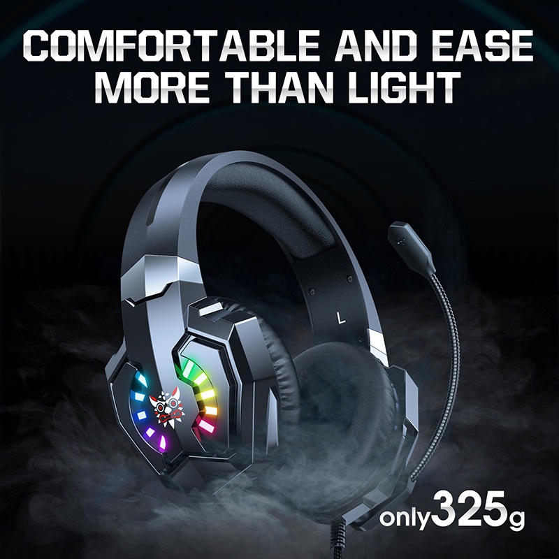 Noise Cancelling Gaming Headset Rgb Lights 50mm Hi Fi Drivers Virtual Surround Sound Omnidirectional Mic Ergonomic Fit Gaming Headphones Wq16831747 Widq.com