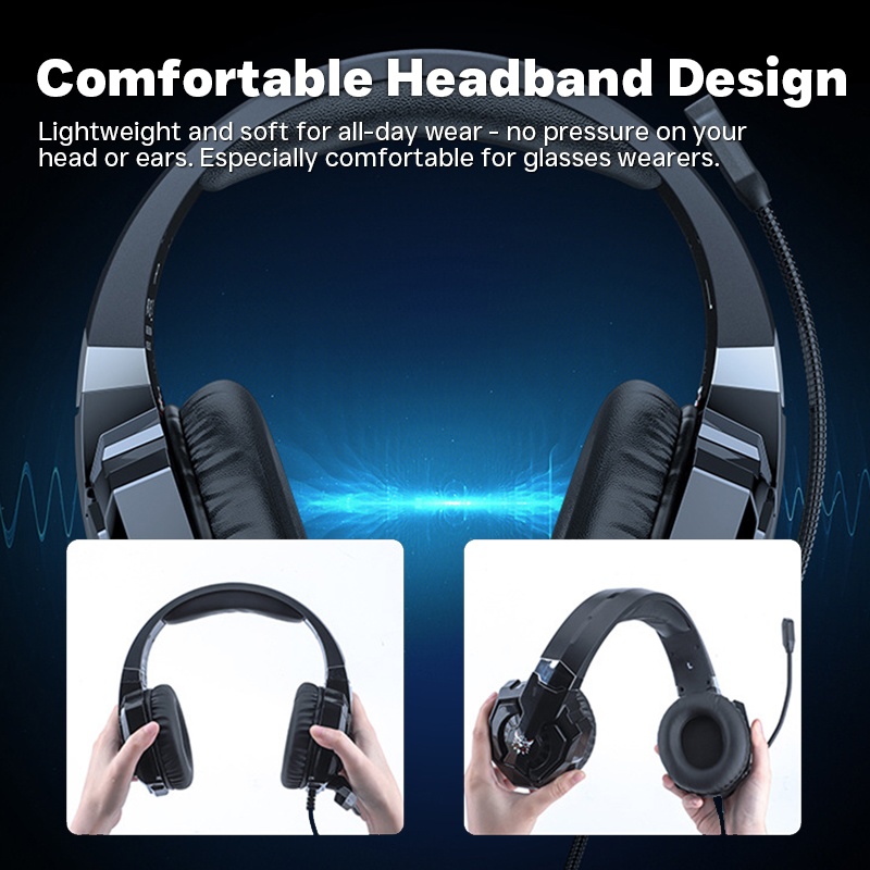 Noise Cancelling Gaming Headset Rgb Lights 50mm Hi Fi Drivers Virtual Surround Sound Omnidirectional Mic Ergonomic Fit Gaming Headphones Wq16831747 Widq.com