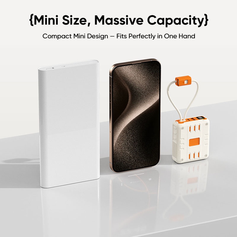 Portable Power Bank With Built In Cables 10000 20000 30000mah Battery Pd 20w 22.5w Fast Charging 8 Pin Type C Compatible Led Display Portable Charger Wq16831794 Widq.com