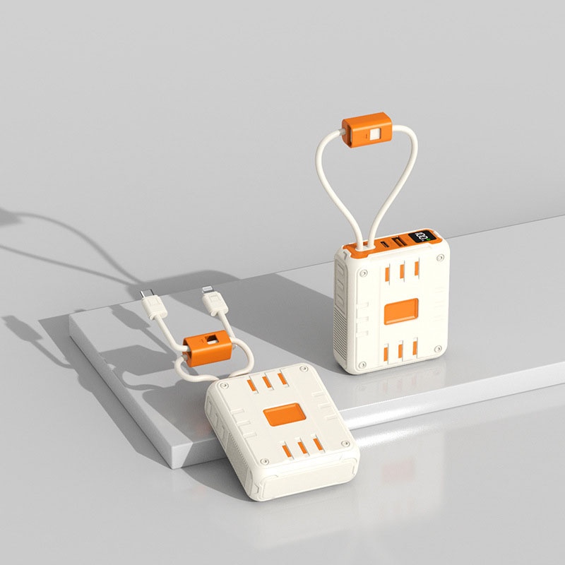 Portable Power Bank With Built In Cables 10000 20000 30000mah Battery Pd 20w 22.5w Fast Charging 8 Pin Type C Compatible Led Display Portable Charger Wq16831794 Widq.com