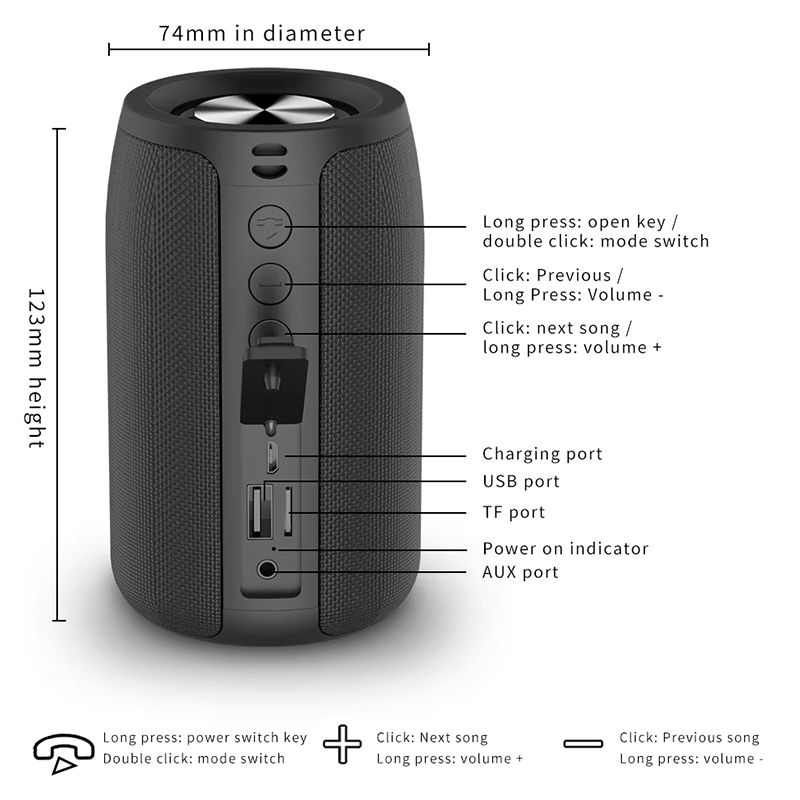 S32 Hifi Tws Portable Bluetooth Speaker Smart Waterproof Subwoofer Mini Speaker With Aux Tf Card Usb Fm Radio Wq16831451 Widq (1)