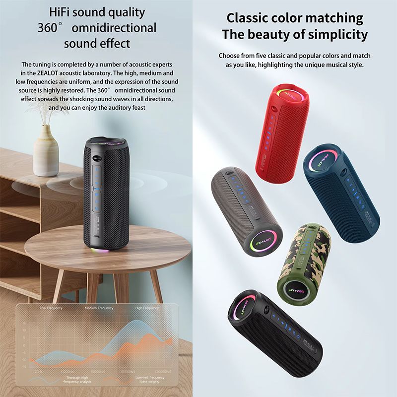 S49 Pro 3600mah Tws Wireless Bluetooth Speaker Original Loud Bass Portable Ipx6 Waterproof Speakers With Rgb Light Tf Wq16831457 Widq (1)