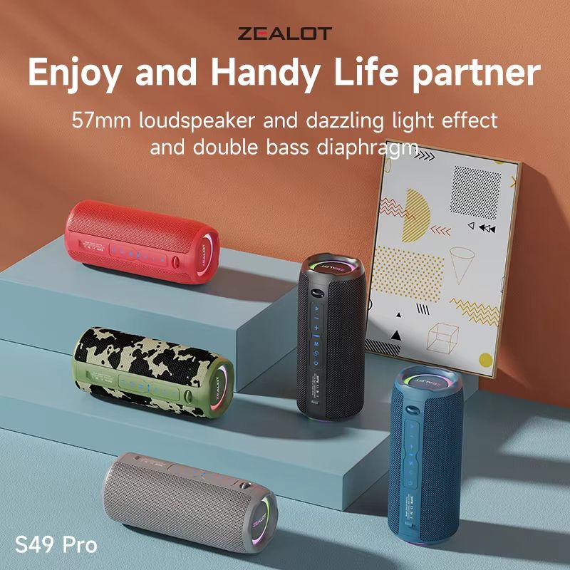 S49 Pro 3600mah Tws Wireless Bluetooth Speaker Original Loud Bass Portable Ipx6 Waterproof Speakers With Rgb Light Tf Wq16831457 Widq (1)
