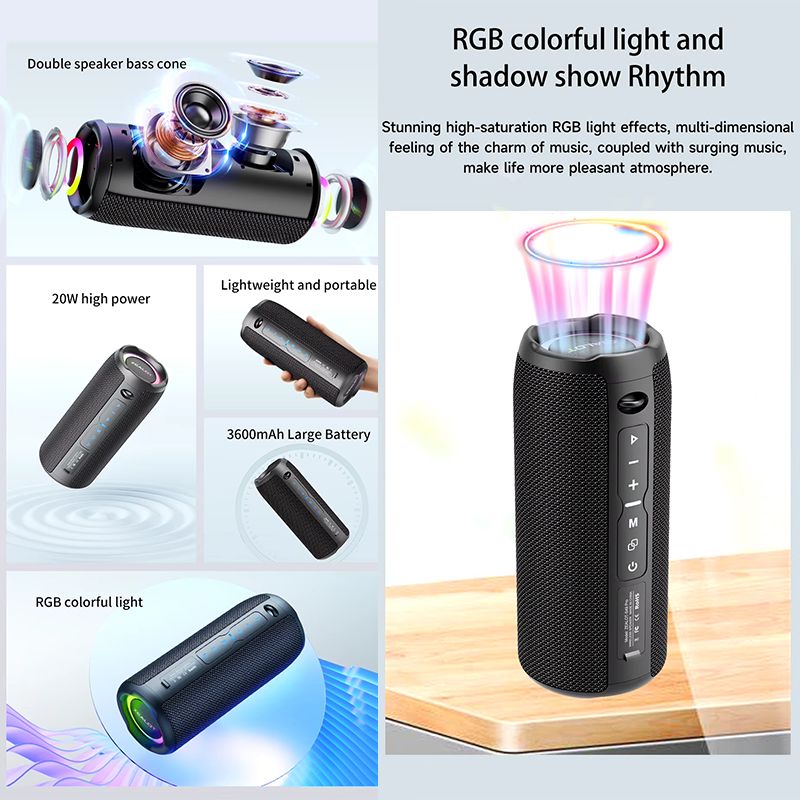 S49 Pro 3600mah Tws Wireless Bluetooth Speaker Original Loud Bass Portable Ipx6 Waterproof Speakers With Rgb Light Tf Wq16831457 Widq (1)