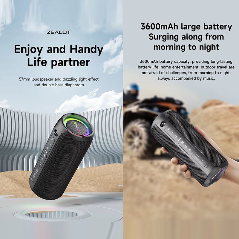 S49 Pro 3600mah Tws Wireless Bluetooth Speaker Original Loud Bass Portable Ipx6 Waterproof Speakers With Rgb Light Tf Wq16831457 Widq (1)