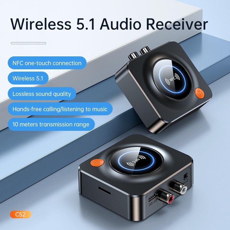 Smart Nfc Bluetooth Receiver One Touch Nfc Pairing Bluetooth 5.1 Tf Card Aux Coax Output Lossless Sound Car Wireless Audio Adapter Wq16831783 Widq.com