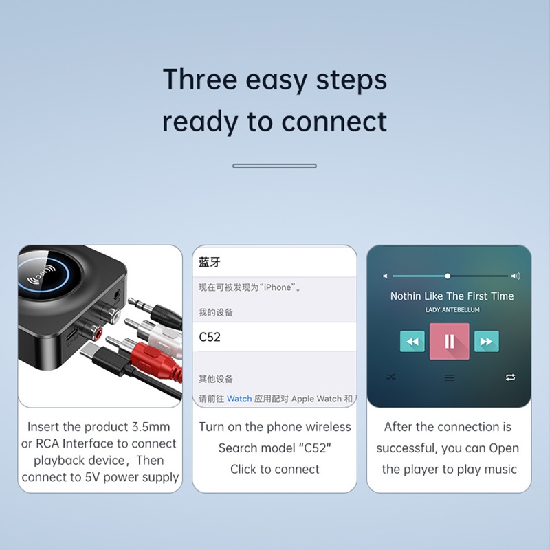 Smart Nfc Bluetooth Receiver One Touch Nfc Pairing Bluetooth 5.1 Tf Card Aux Coax Output Lossless Sound Car Wireless Audio Adapter Wq16831783 Widq.com