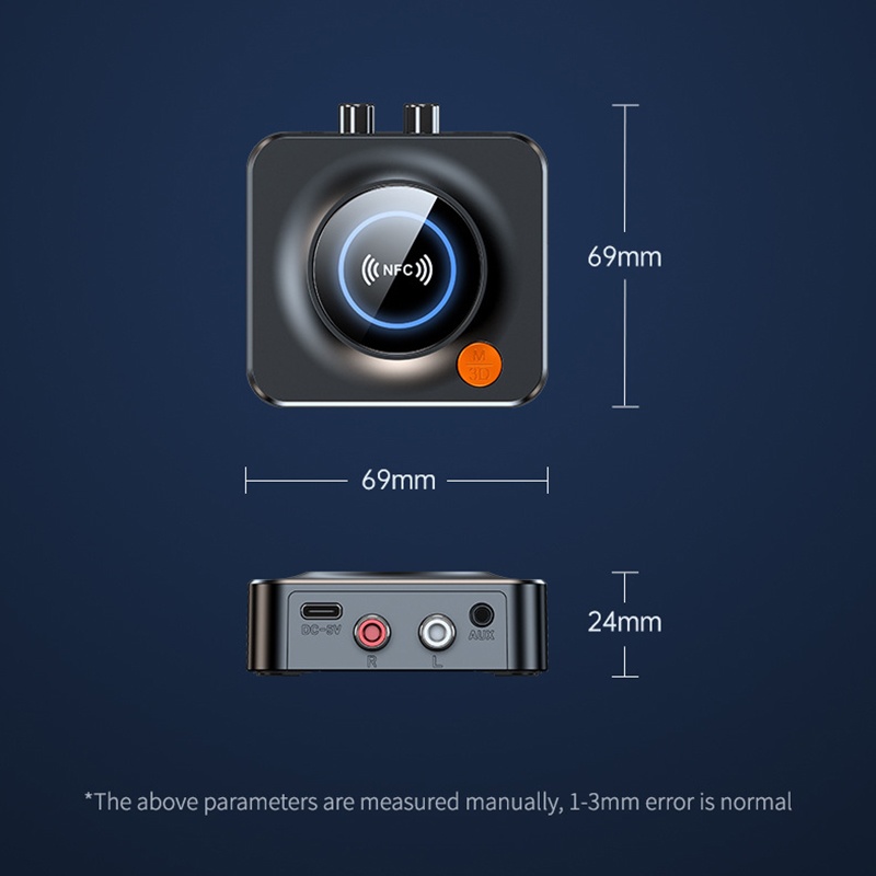 Smart Nfc Bluetooth Receiver One Touch Nfc Pairing Bluetooth 5.1 Tf Card Aux Coax Output Lossless Sound Car Wireless Audio Adapter Wq16831783 Widq.com