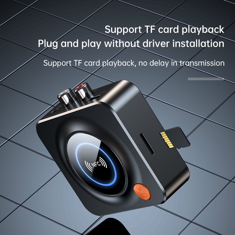 Smart Nfc Bluetooth Receiver One Touch Nfc Pairing Bluetooth 5.1 Tf Card Aux Coax Output Lossless Sound Car Wireless Audio Adapter Wq16831783 Widq.com