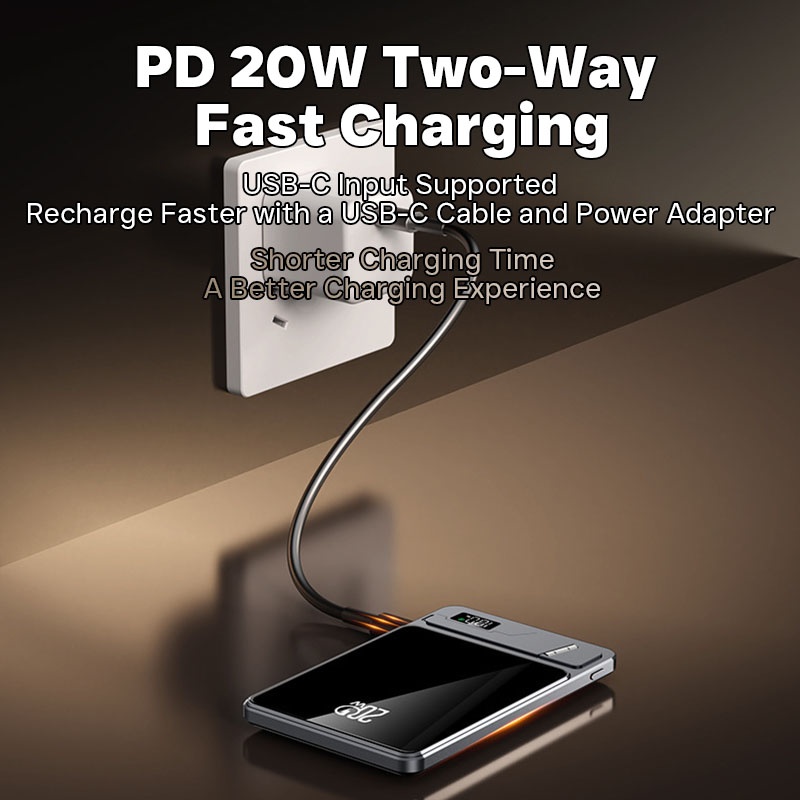 Ultra Thin Magnetic Wireless Power Bank With Stand 10000mah 5000mah Aluminum Design Led Display 20w Pd Fast Charging 15w Magnetic Wireless Charger Wq16831795 Widq.com