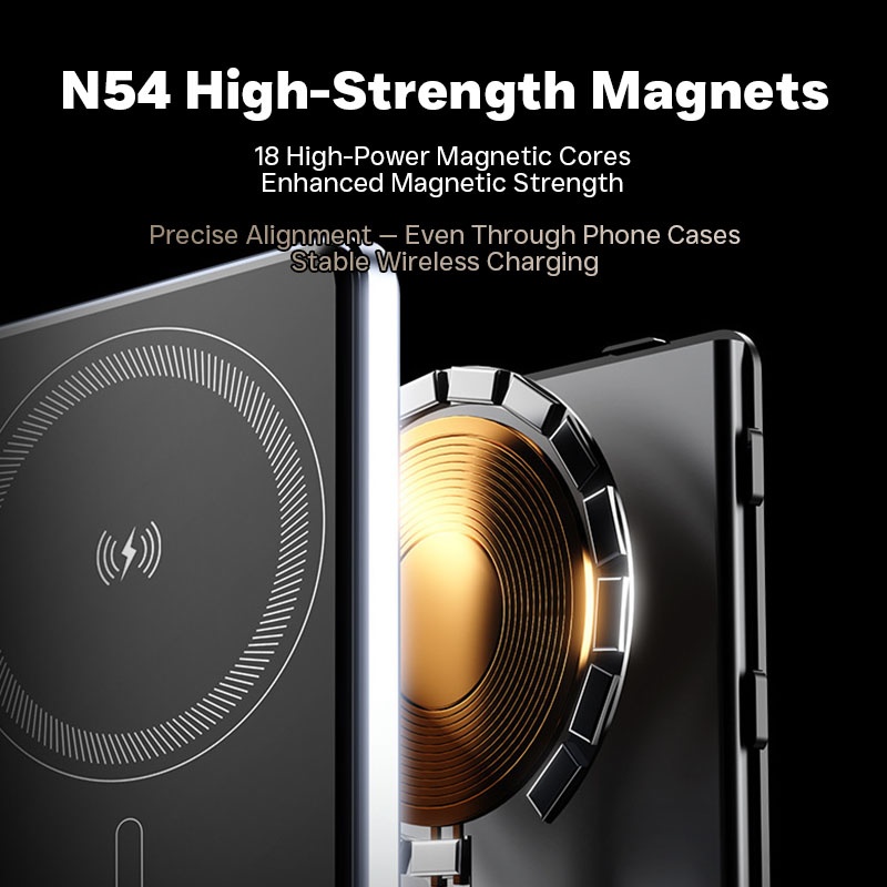 Ultra Thin Magnetic Wireless Power Bank With Stand 10000mah 5000mah Aluminum Design Led Display 20w Pd Fast Charging 15w Magnetic Wireless Charger Wq16831795 Widq.com
