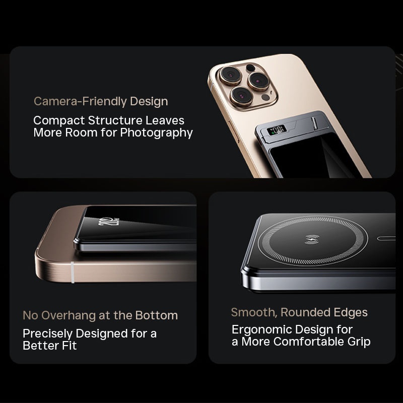 Ultra Thin Magnetic Wireless Power Bank With Stand 10000mah 5000mah Aluminum Design Led Display 20w Pd Fast Charging 15w Magnetic Wireless Charger Wq16831795 Widq.com