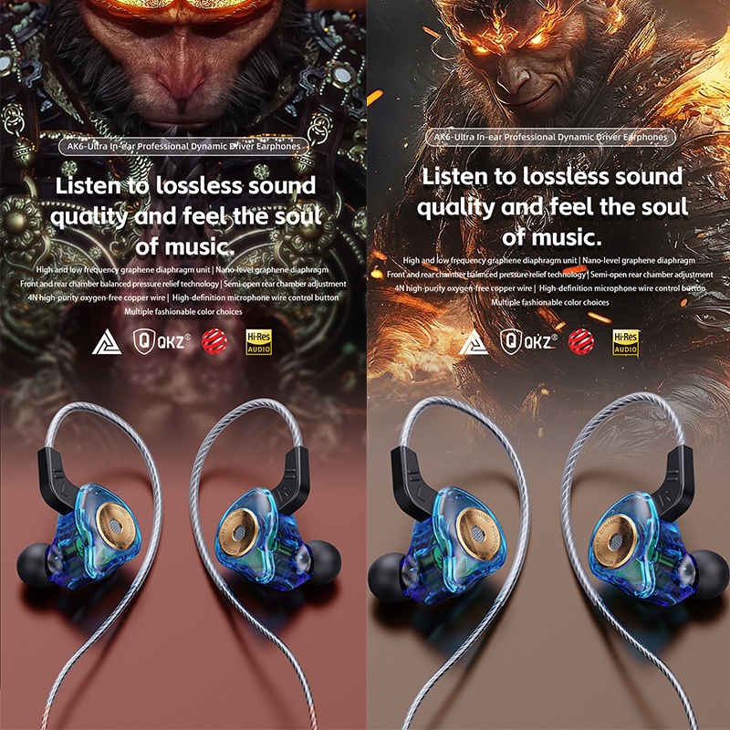 Wired Sports Earphones 4n Ofc Cable Hi Res Audio Graphene Dynamic Driver Ipx5 Waterproof Ergonomic Fit Noise Isolating Sports Earbuds Wq16831742 Widq.com