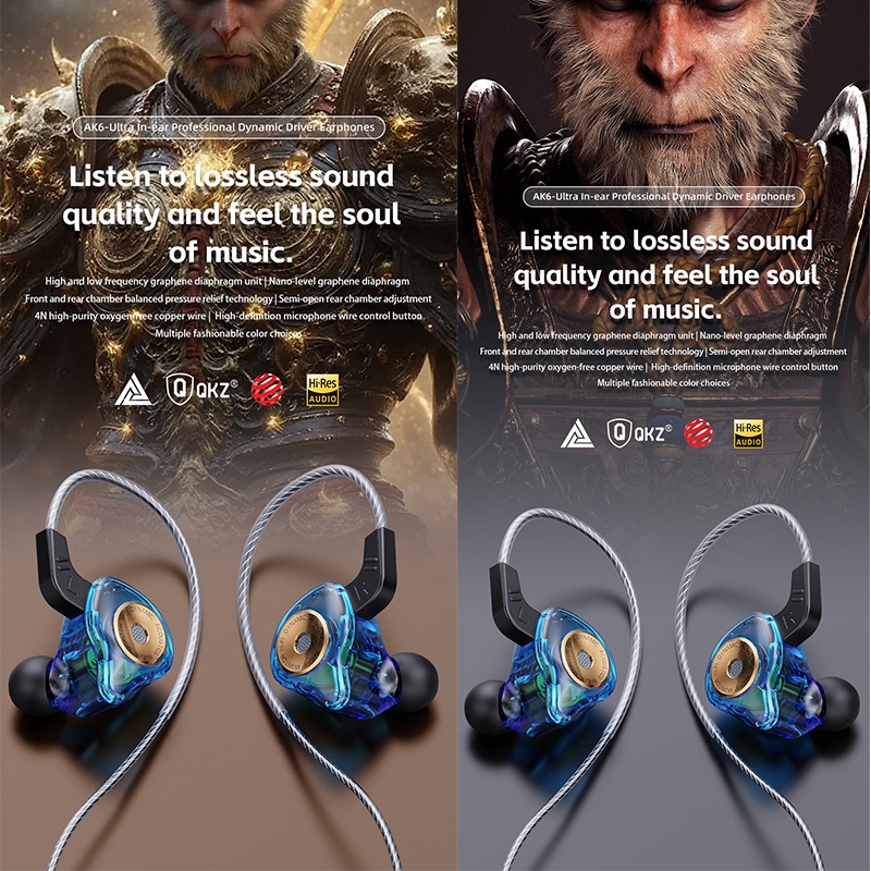 Wired Sports Earphones 4n Ofc Cable Hi Res Audio Graphene Dynamic Driver Ipx5 Waterproof Ergonomic Fit Noise Isolating Sports Earbuds Wq16831742 Widq.com