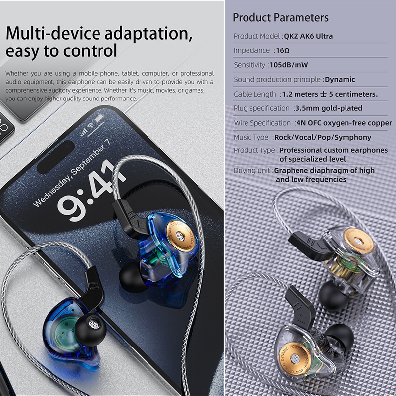 Wired Sports Earphones 4n Ofc Cable Hi Res Audio Graphene Dynamic Driver Ipx5 Waterproof Ergonomic Fit Noise Isolating Sports Earbuds Wq16831742 Widq.com