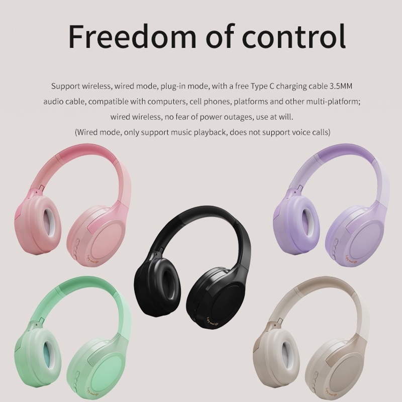 Wireless Bluetooth Headphones With Hi Fi 40mm Drivers Anc Foldable Over Ear 20h Playtime 200mah Battery Bluetooth 5.4 Cordless Headset Wq16831733 Widq.com